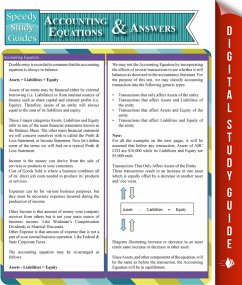Accounting Equations And Answers (Speedy Study Guides) (eBook, ePUB) - Publishing, Speedy