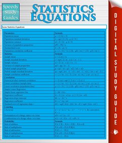 Cover Statistics Equations (Speedy Study Guides) (eBook, ePUB)
