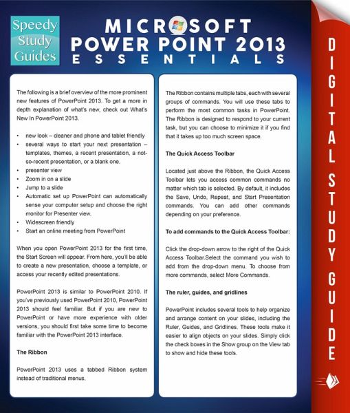 Microsoft Powerpoint 2013 Essentials (Speedy Study Guides) (eBook, ePUB) Microsoft Powerpoint 2013 Essentials (Speedy Study Guides) (eBook, ePUB)