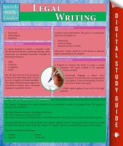 Legal Writing (Speedy Study Guides) (eBook, ePUB) - Publishing, Speedy