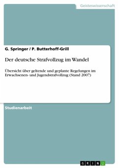 Der deutsche Strafvollzug im Wandel (eBook, ePUB) - Springer, G.; Butterhoff-Grill, P.