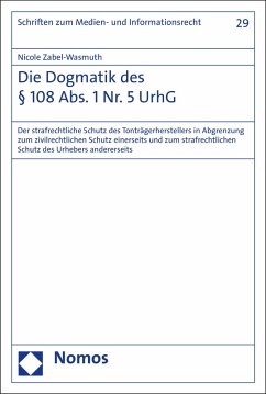 Die Dogmatik des § 108 Abs. 1 Nr. 5 UrhG (eBook, PDF) - Zabel-Wasmuth, Nicole
