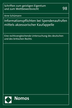 Informationspflichten bei Spendenaufrufen mittels akzessorischer Kaufappelle (eBook, PDF) - Schümann, Arne
