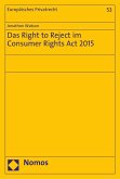 Das Right to Reject im Consumer Rights Act 2015 (eBook, PDF)