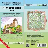 NaturNavi Wanderkarte mit Radwegen Hintertaunus West NaturNavi Wanderkarte mit Radwegen Hintertaunus West