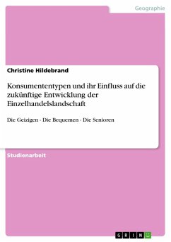 Konsumententypen und ihr Einfluss auf die zukünftige Entwicklung der Einzelhandelslandschaft (eBook, ePUB) - Hildebrand, Christine