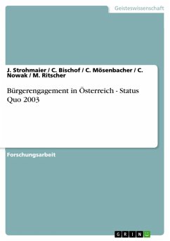 Bürgerengagement in Österreich - Status Quo 2003 (eBook, ePUB)