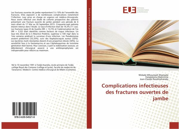 Complications infectieuses des fractures ouvertes de jambe Complications infectieuses des fractures ouvertes de jambe