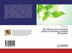 FD schemes for numerical study of nonlinear coupled RD system