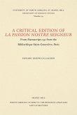 A Critical Edition of La Passion Nostre Seigneur
