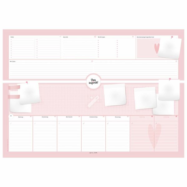 Schreibtischunterlage aus Papier mit 50 Blatt zum Abreißen - Hochwertige …  von Lisa Wirth - Kalender portofrei bestellen