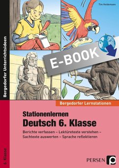 Stationenlernen Deutsch 6. Klasse (eBook, PDF) - Heidemann, Tim