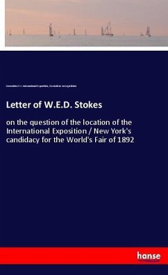 Cover Letter of W.E.D. Stokes