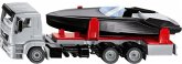 SIKU 2715 - LKW mit Motorboot, 1:50, Schwimmfähiges Spielzeugboot SIKU 2715 - LKW mit Motorboot, 1:50, Schwimmfähiges Spielzeugboot