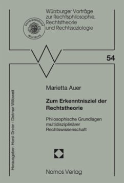 Zum Erkenntnisziel der Rechtstheorie - Auer, Marietta