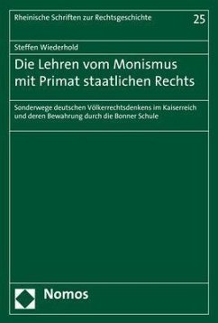 Die Lehren vom Monismus mit Primat staatlichen Rechts - Wiederhold, Steffen