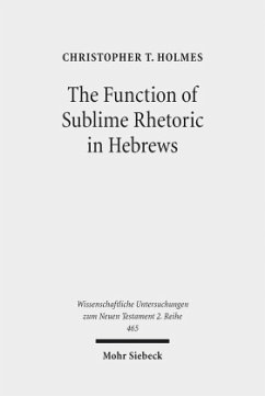 Cover The Function of Sublime Rhetoric in Hebrews