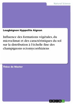 Influence des formations végétales, du microclimat et des caractéristiques du sol sur la distribution à l'échelle fine des champignons ectomycorrhiziens - Aignon, Lougbégnon Hyppolite