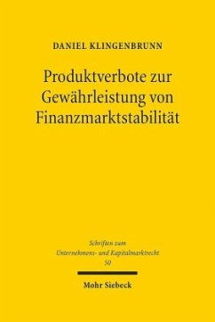 Produktverbote zur Gewährleistung von Finanzmarktstabilität - Klingenbrunn, Daniel