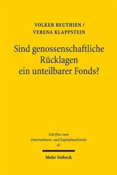 Cover Sind genossenschaftliche Rücklagen ein unteilbarer Fonds?