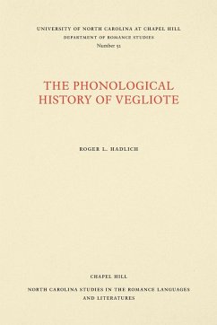 The Phonological History of Vegliote - Hadlich, Roger L.