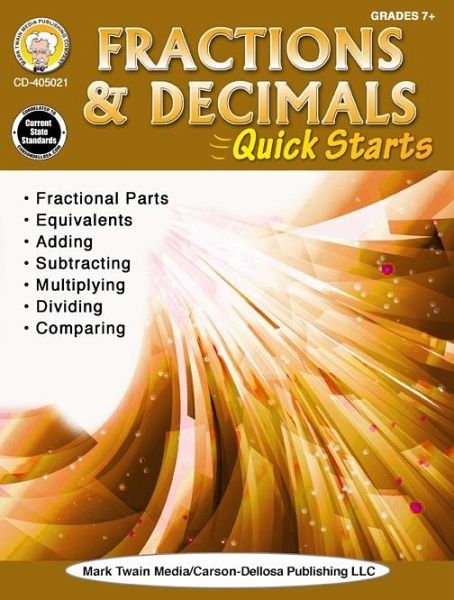 Fractions & Decimals Quick Starts, Grades 4 - 9 (eBook, PDF) Fractions & Decimals Quick Starts, Grades 4 - 9 (eBook, PDF)