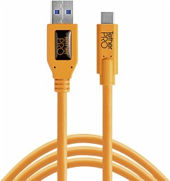 Tether Tools USB 3.0 zu USB-C 4,60m orange