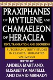Praxiphanes of Mytilene and Chamaeleon of Heraclea (eBook, PDF)