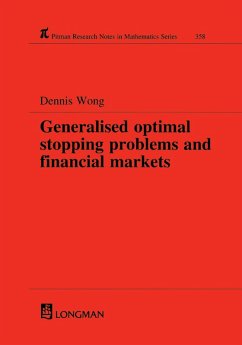 Cover Generalized Optimal Stopping Problems and Financial Markets (eBook, ePUB)