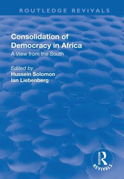 Consolidation of Democracy in Africa (eBook, PDF) - Solomon, Hussein; Liebenberg, Ian