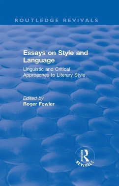 Routledge Revivals: Essays on Style and Language (1966) (eBook, ePUB)