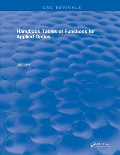 Handbook Tables of Functions for Applied Optics (eBook, PDF) - L, Levi.