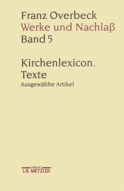 Cover Franz Overbeck: Werke und Nachlaß (eBook, PDF)