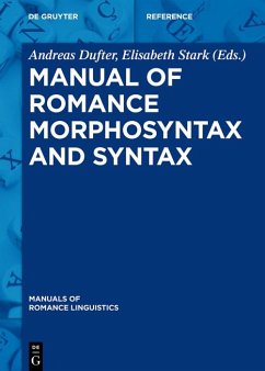 Manual of Romance Morphosyntax and Syntax (eBook, ePUB)