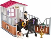 Schleich 42437 - Horse Club, Pferdebox mit Tori & Princess, Spielset