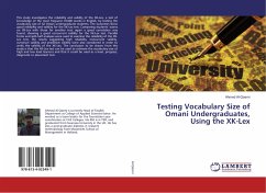 Testing Vocabulary Size of Omani Undergraduates