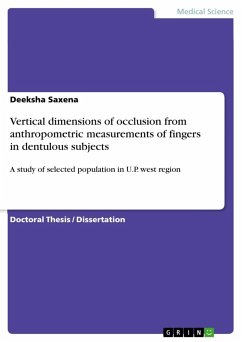 Vertical dimensions of occlusion from anthropometric measurements of fingers in dentulous subjects