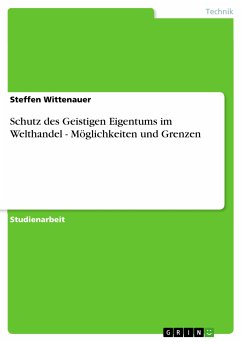 Schutz des Geistigen Eigentums im Welthandel - Möglichkeiten und Grenzen (eBook, ePUB) - Wittenauer, Steffen