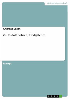 Zu: Rudolf Bohren, Predigtlehre (eBook, ePUB)