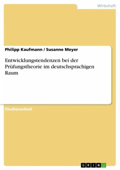 Entwicklungstendenzen bei der Prüfungstheorie im deutschsprachigen Raum (eBook, ePUB)