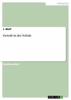 Cover Gewalt in der Schule (eBook, ePUB)
