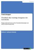 Überblick über wichtige Ereignisse der Geschichte (eBook, ePUB)