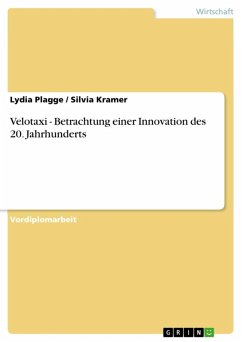 Velotaxi - Betrachtung einer Innovation des 20. Jahrhunderts (eBook, ePUB)