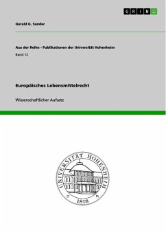 Europäisches Lebensmittelrecht (eBook, ePUB) - Sander, Gerald G.