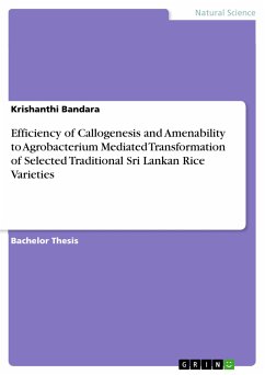 Efficiency of Callogenesis and Amenability to Agrobacterium Mediated Transformation of Selected Traditional Sri Lankan Rice Varieties (eBook, ePUB)