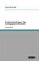 Zu Heinrich Kaufringers "Der zurückgegebene Minnelohn" (eBook, ePUB)