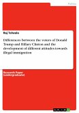 Differences between the voters of Donald Trump and Hillary Clinton and the development of different attitudes towards illegal immigration