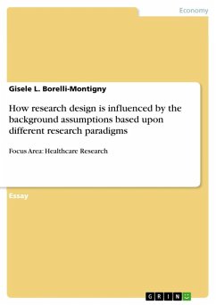 How research design is influenced by the background assumptions based upon different research paradigms (eBook, ePUB)