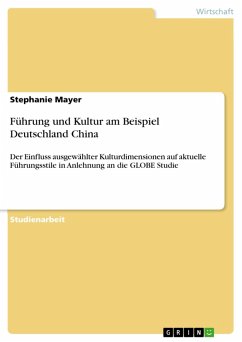 Führung und Kultur am Beispiel Deutschland China (eBook, ePUB)