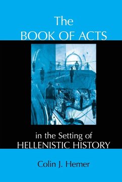 Cover The Book of Acts in the Setting of Hellenistic History